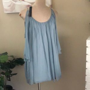 Akiko Cold Shoulder angel wing Dress Silk